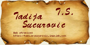 Tadija Šućurović vizit kartica